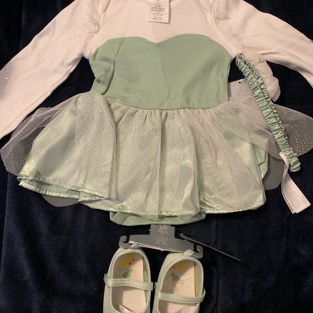 ♥️kids TinkerBell Outfit with shoes♥️